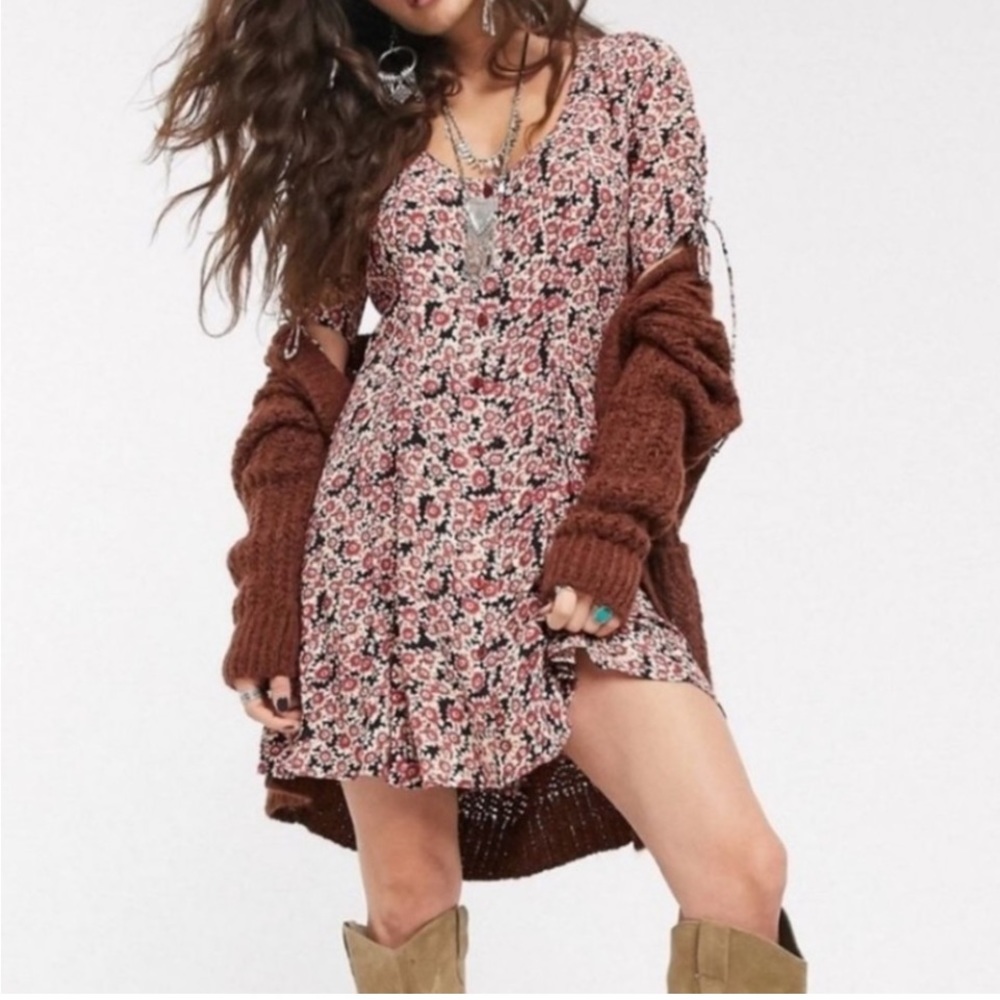 Free People Laced Up Mini Dress